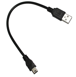 Mini-USB cable, 9 inches (23cm) long
