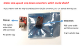 Step-down 6 - 24V in to USB 5V/3A out DC-DC Buck converter